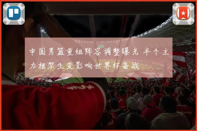 中国男篮重组阵容调整曝光 半个主力框架生变影响世界杯备战