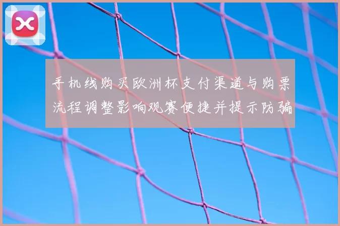手机线购买欧洲杯支付渠道与购票流程调整影响观赛便捷并提示防骗