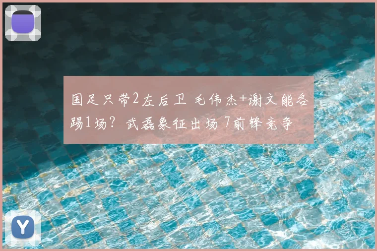 国足只带2左后卫 毛伟杰+谢文能各踢1场？武磊象征出场 7前锋竞争